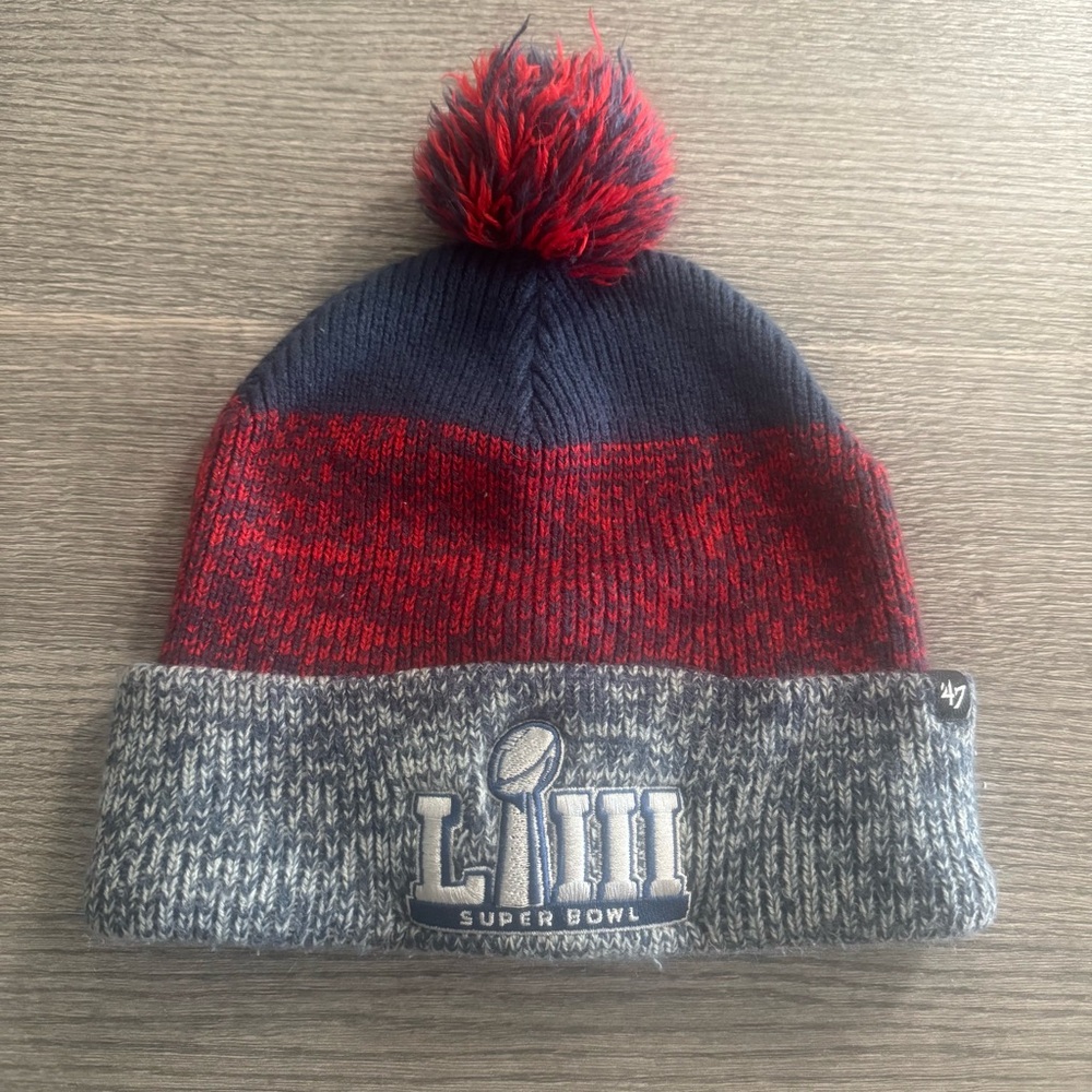 Super Bowl LIII knit Winter beanie 47 Brand NFL New England Patriots